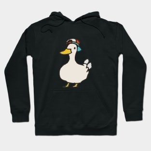 duck with cap , cool duck , handdrawn Hoodie